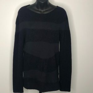 Agnona Blue Knit Cashmere/Silk Textured Sweater
